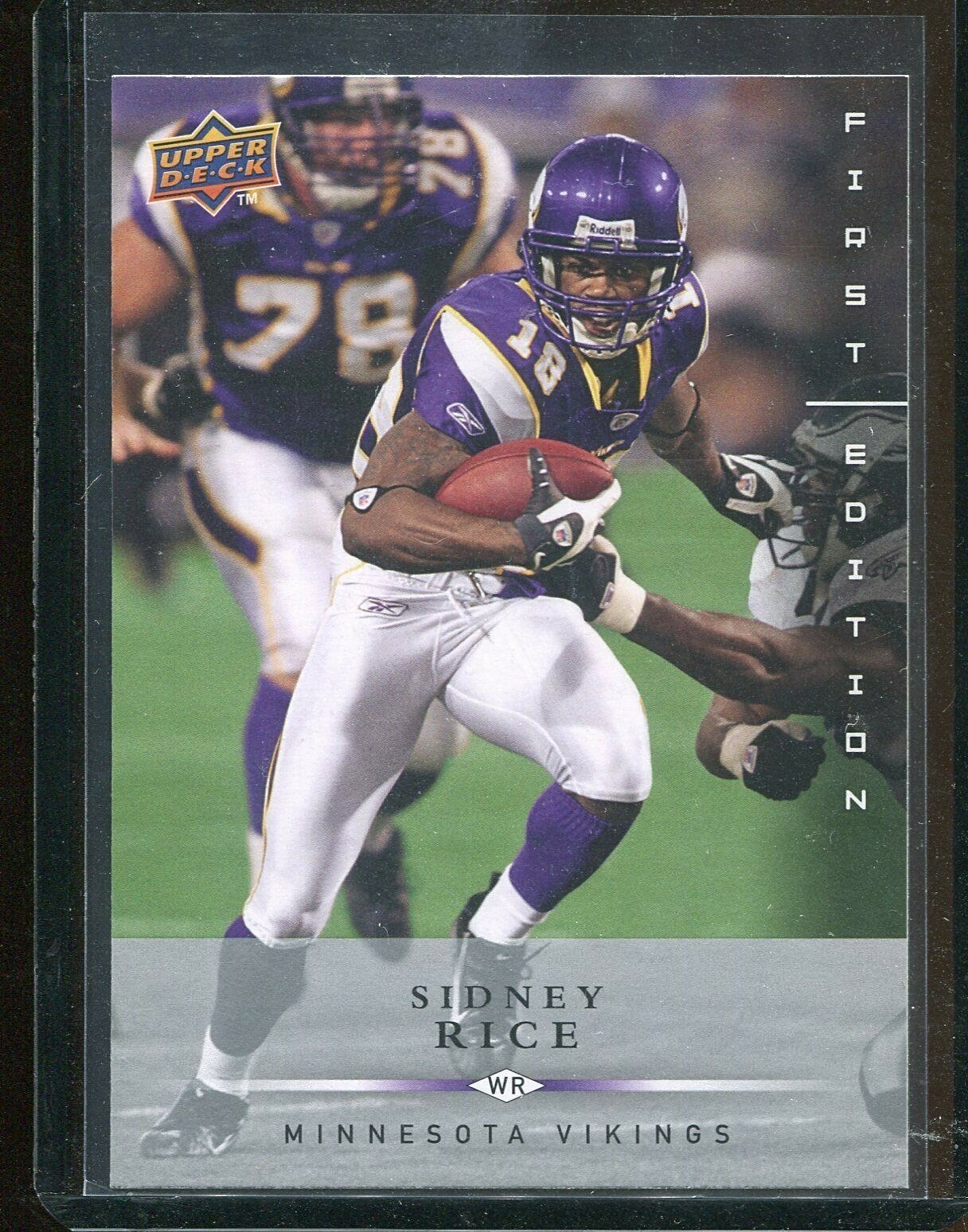 2008 Upper Deck First Edition Football Sidney Rice #82 Minnesota ...