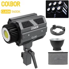 COLBOR CL60M 65W 5600K COB LED Video Light Daylight Photography Fill Light APP