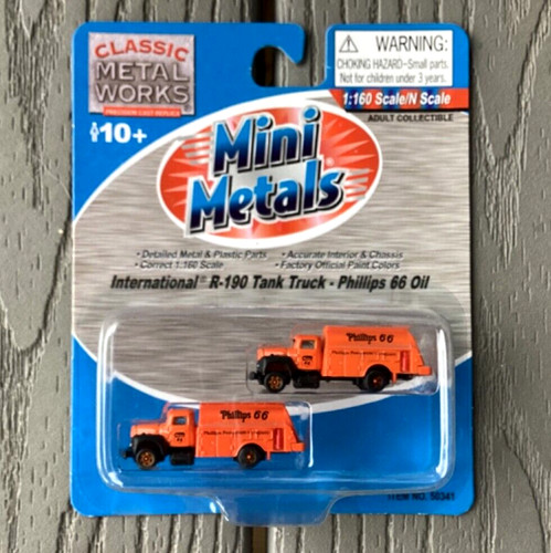 CLASSIC METAL WORKS 1/160 N SCALE IH R-190 PHILLIPS 66 OIL TANK TRUCKS 50341 F/S | Zustand: New