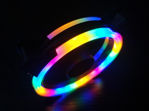 RGB Gaming PC Computer Case Cooling Fan 120mm Dual LL RGB LED 4pin/3pin PWM - Photo 7/18