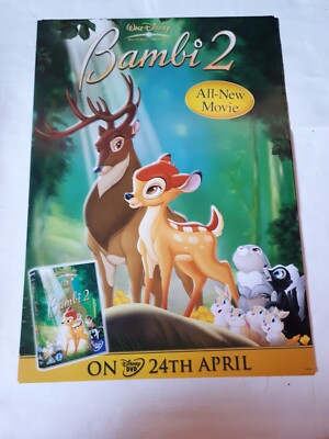 BAMBI DISNEY ORIGINAL POSTER Video Shop DVD