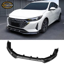 Fits 24-25 Nissan Sentra IKON Style Front Bumper Lip  PP Gloss Black 3PCS