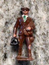 Vintage Lincoln Logs Cast Metal Doctor Wearing Flat Hat Made In USA