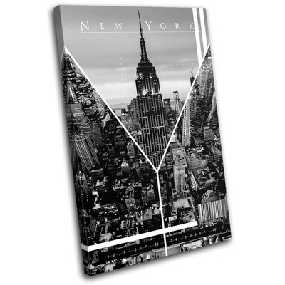 Quadro, Stampa Su Tela - Peter Berry, Empire State Building Multiexposure I 80x60 Cm 95194651