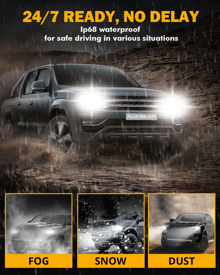 Combo de faros LED altos/bajos 6000 k para Acura RSX 2004-2002 AUXBEAM Canbus Foto 4 de 4