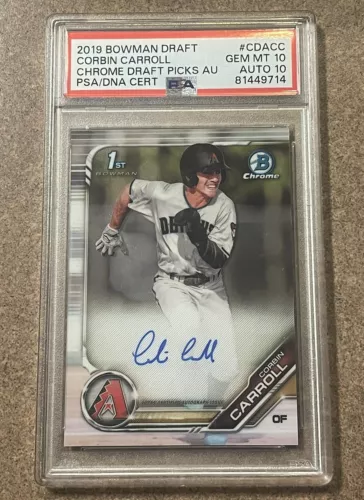 2019 Bowman Draft CORBIN CARROLL 1st Chrome Rookie/Auto Card!!! ROY