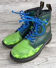 Dr Martens Leonardo Teenage Mutant Ninja Turtles Toddler Kids Size 3 Boots TMNT