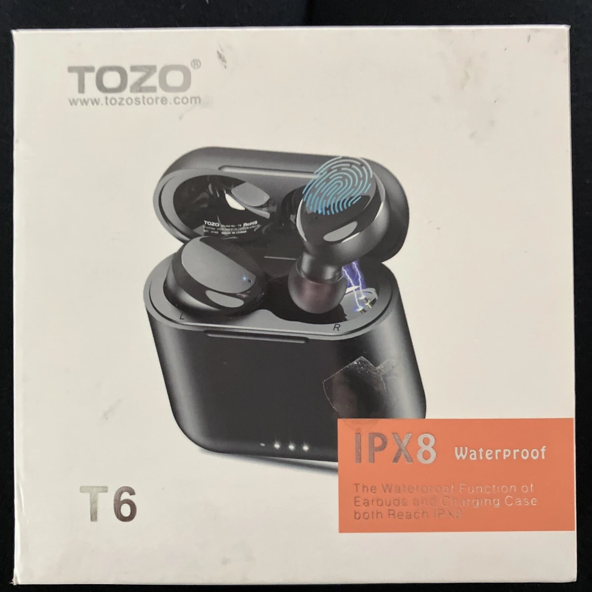 TOZO T6 Wireless Earbuds Bluetooth 5.3 Touch Control Headphones Waterproof  IPX8