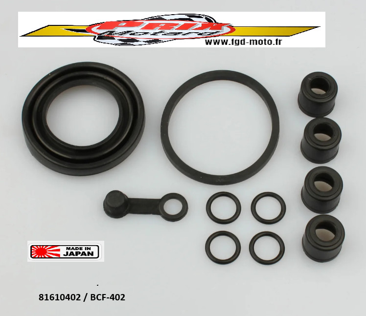 Kit réfection étrier frein avant BCF-402 pour moto vintage Kawasaki Z 750 B de 1976 à 1978
