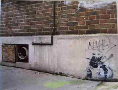 Banksy Toxix Spill Rat A4 Schild Aluminium Metall