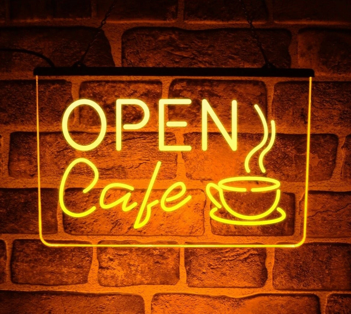 Cup of Coffee Led Neon Sign, Coffee Neon Sign, Cafe Neon Sign