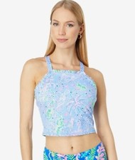 Lilly Pulitzer Vanti Luxletic Upf 50 Oyster Bay Navy Bra Tank Top Size S