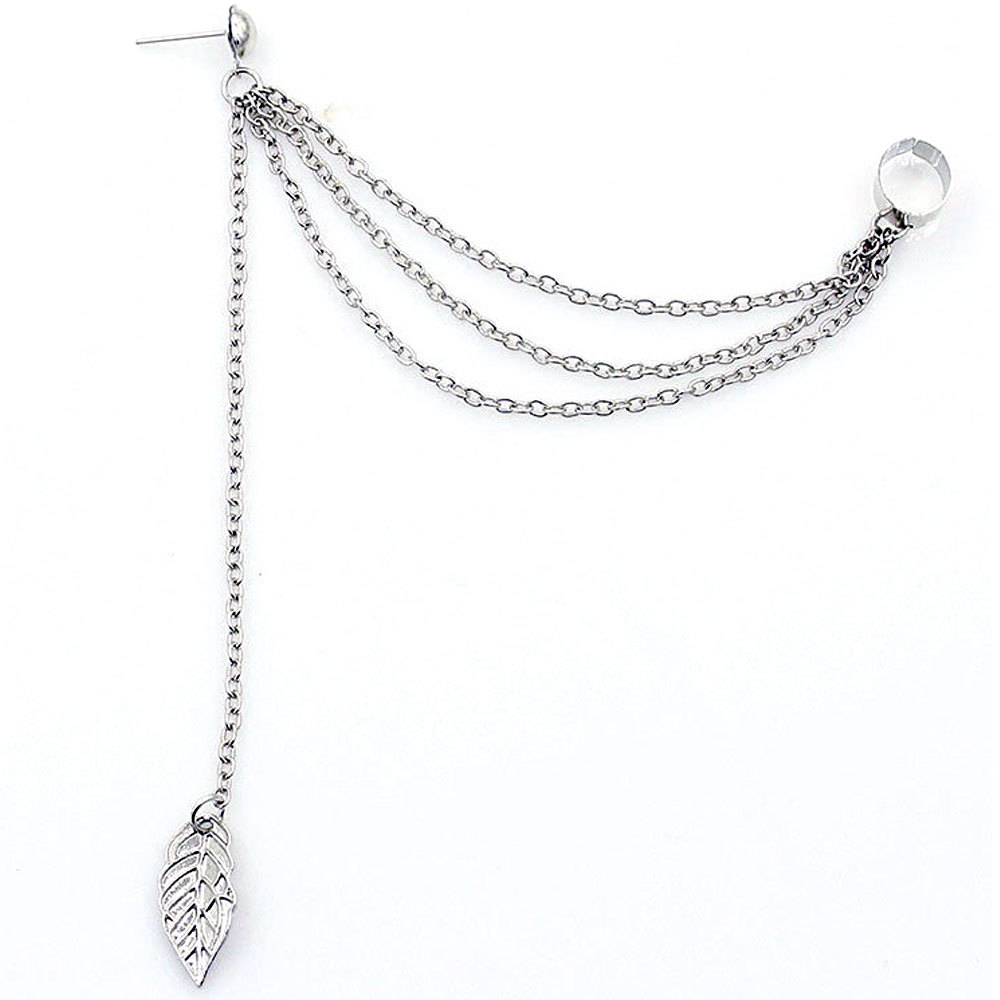 Orecchini A Clip Con Catena E Nappa - Stile Vintage Punk | Argento Placcato - Foto 10