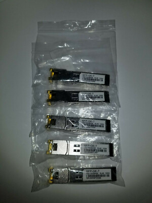 Cisco GLC-T 1G SFP Compat Transceiver 1000BASE-T Copper SFP to RJ45 Lot of 5