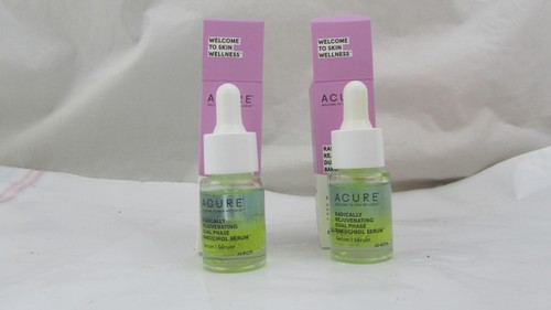 NIB - Acure Radically Rejuvinating Dual Phase Bakuchiol Serum .33 oz Lot of 2 - Picture 1 of 6