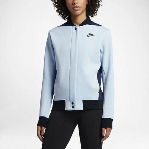 SACAI Nike giacca donna Tech 835544 411 cappotto maglione felpa con cappuccio tempo libero corsa sport L