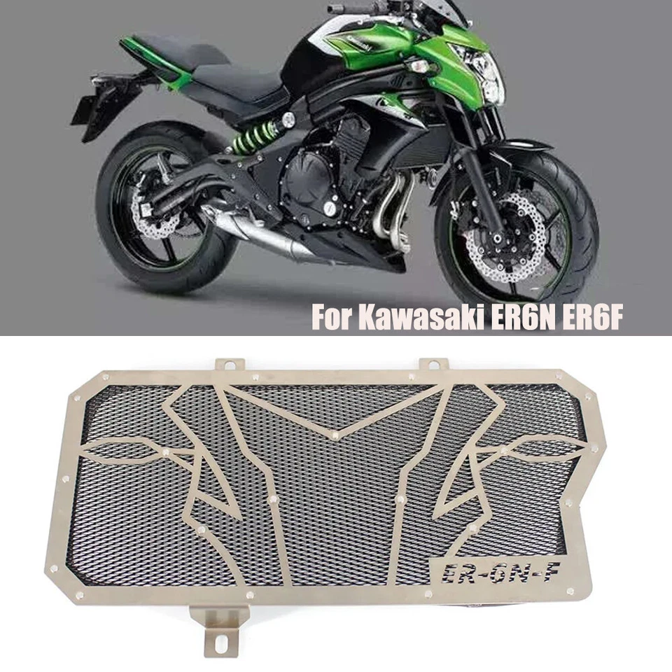 Radiator Guard Grille Cover Steel Cooler Protector Covers For Kawasaki ER6N ER6F — 第 2/4 张图片