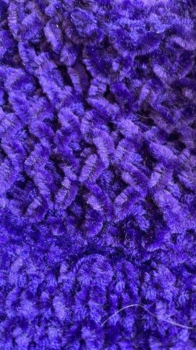 NWOT Cozy Chenille Velour Royal PURPLE Chunky KNIT HAT One Size - Picture 4 of 4