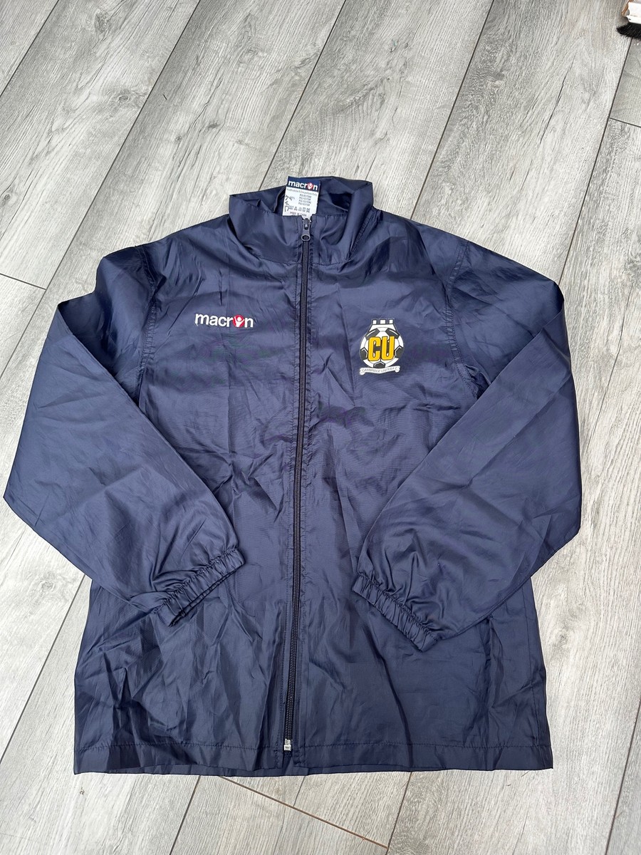Cambridge United FC Navy Windbreaker Rain Jacket Macron Kit