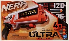 Nerf Ultra Four Dart Blaster 4 Ultra Darts, Single-Shot Blasting, New, Age 8