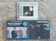 Lot of 3 BENNY GOODMAN CDs: Verve Jazz Masters, Live at Carnegie Hall, 40th