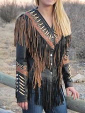 Women Western Wear Cowgirl Lambskin Leather F...