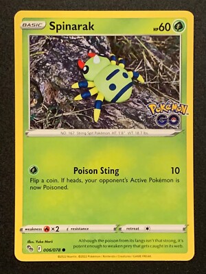 Spinarak | 006/078 | Common | Pokemon Go | Pokemon TCG