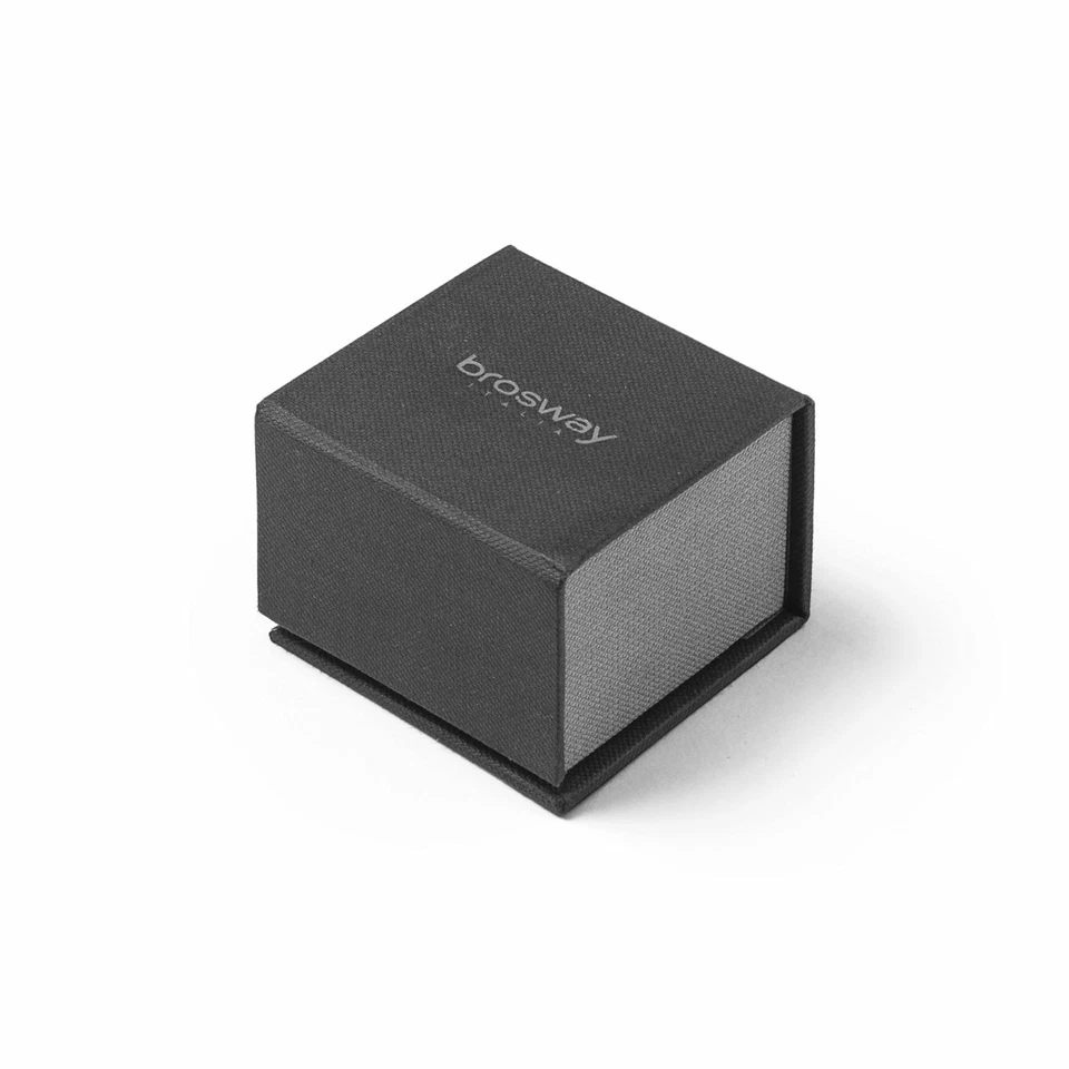 Anello Fedina da Uomo BROSWAY Celesta in acciaio inox nero rosa lucida satinata - Immagine 4 di 4