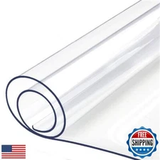 Table Protector Clear Plastic Tablecloth Cover PVC Vinyl Wood Marble Glass Co