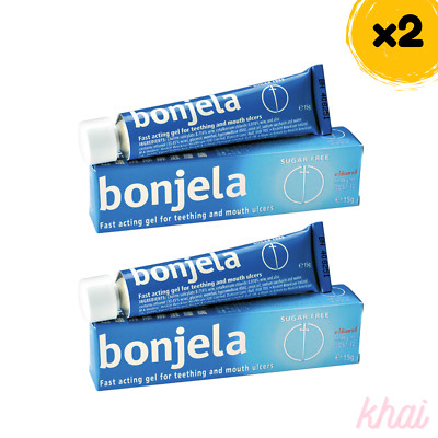 2x Bonjela Gel 15g Tubes Mouth Ulcer Teething Fast Acting Soothing Relief