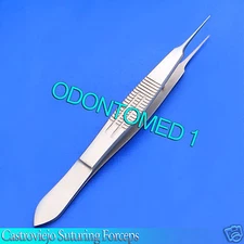 Castroviejo Suturing Forceps 4" 0.5 mm 1x2 teeth Surgical Instruments