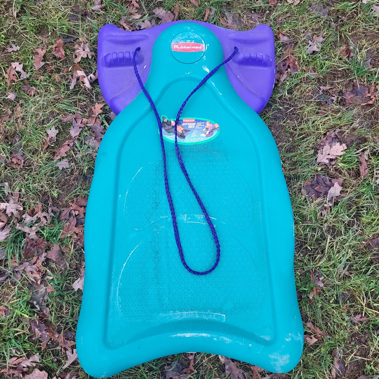 Rare Vintage Rubbermaid Icy Rider Steerable Snow Sled eBay