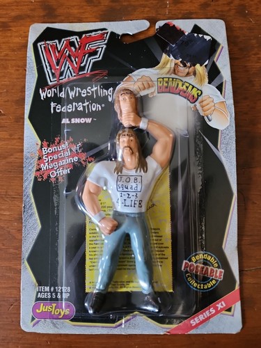 VTG Al Snow WWF JustToys Bend Em NEW Wrestling Act...