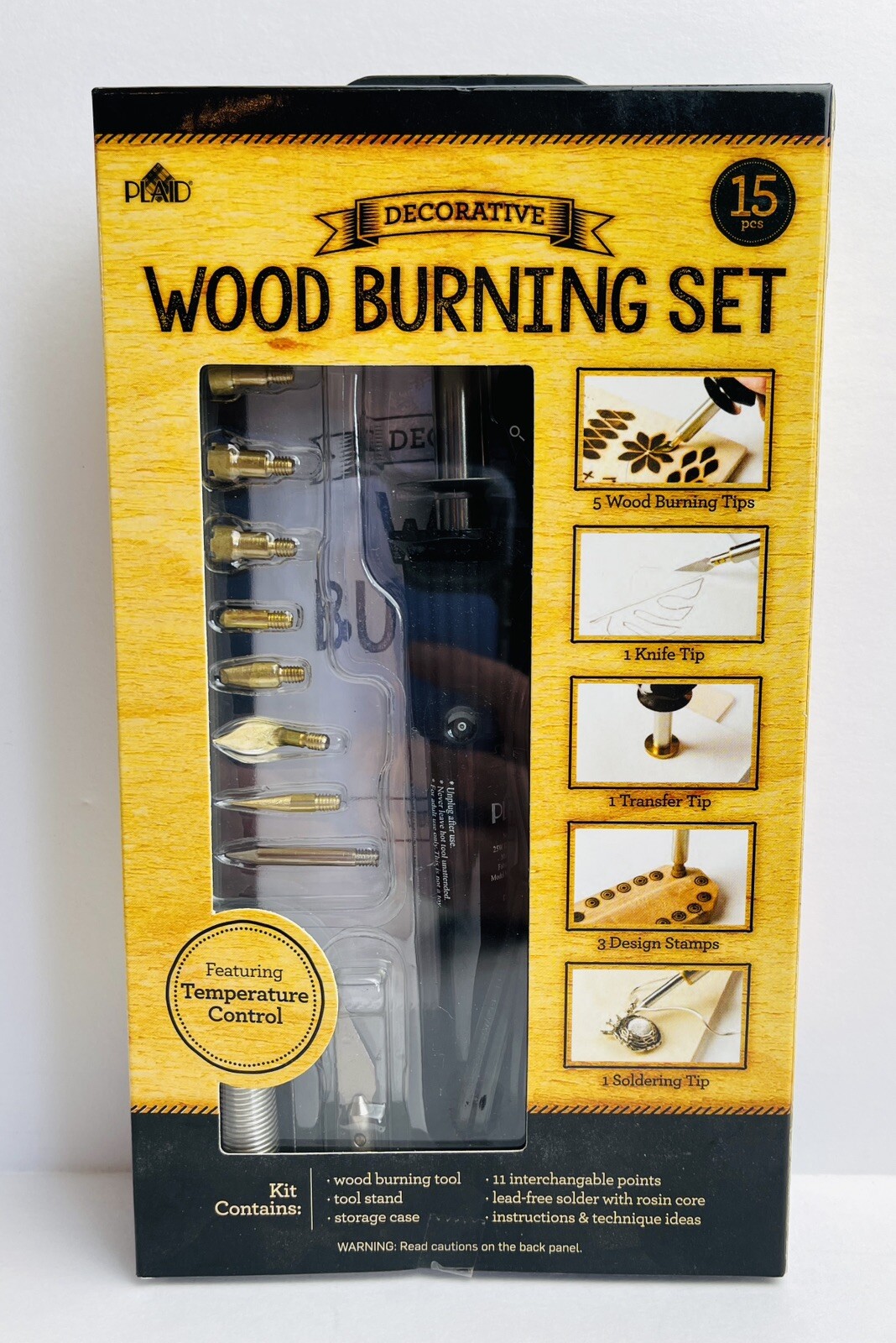 PLAID Decorative Wood Burning Set ~ 15 Pieces ~ New ~ In Original Box | eBay