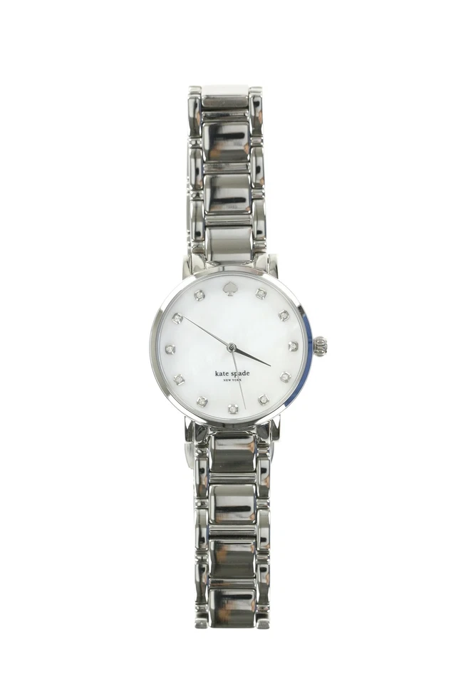 KATE SPADE Womens 1YRU0006 Gramercy Crystal Marker Silver 34mm Watch 130854 - Image 2 of 4