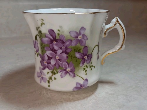 VTG Hammersley VICTORIAN VIOLETS Tea Cup & Saucer Bone China Purple England - Picture 8 of 13