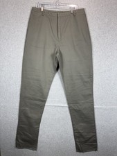 Lands End Pants Womens 18 Tall Woodland Sage Green Straight Leg 100 Cotton New