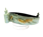 Vintage Mid-Century Hull Pottery Parchment Pine Planter Mint Dark Green Ombre