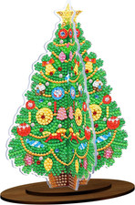 3D Christmas Tree Diamond Art Painting Tabletop Ornaments DIY Kit 5D Diamond ...