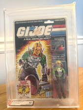 GI JOE AFA GRADED PSYCHE-OUT  34 BACK SERIES 6 MOC HASBRO ARAH 1987 FRIDGE OFFER