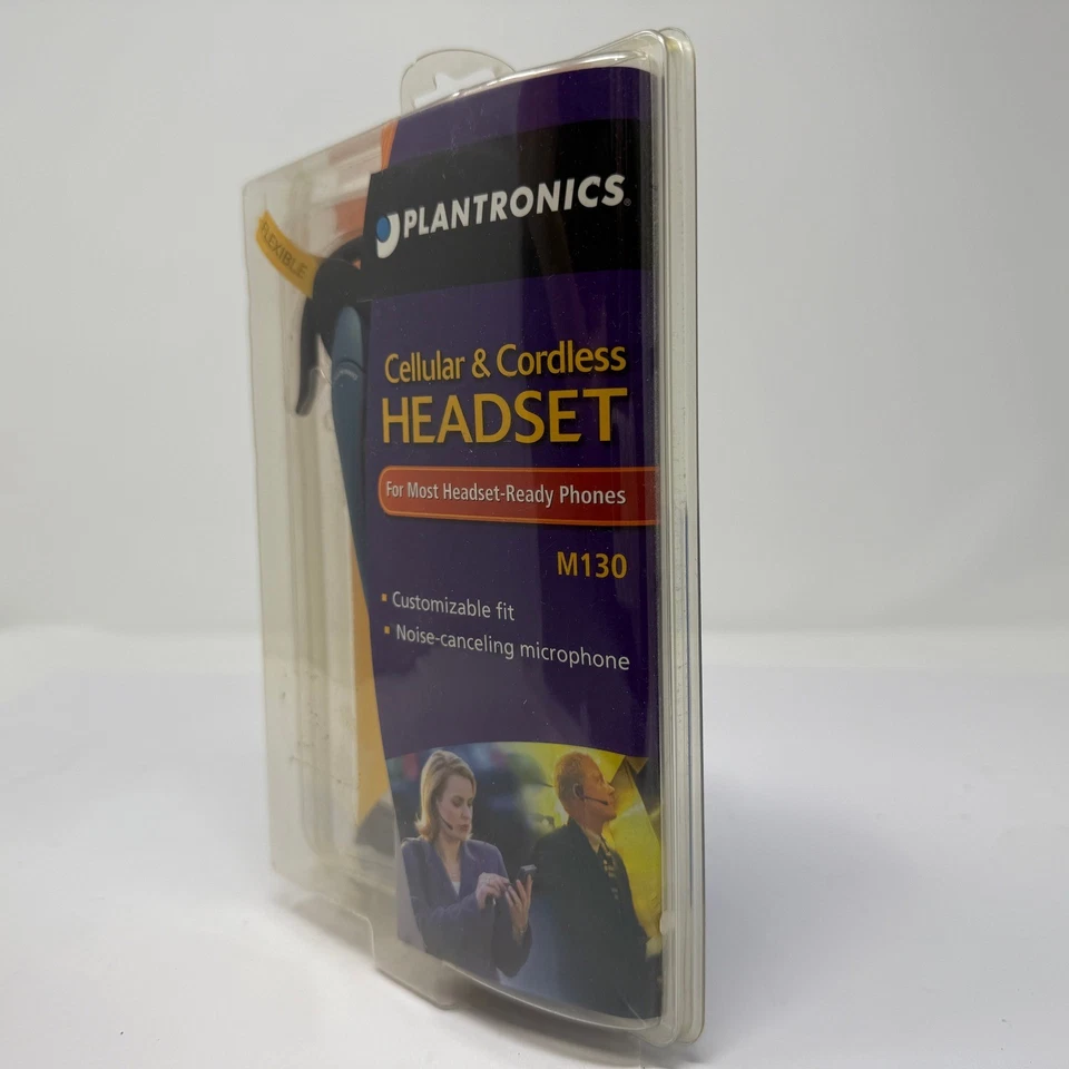 Plantronics M130 Cellular Cordless Headset Noise Canceling Microphone NEW - Image 2 of 4
