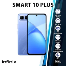 Infinix Smart 10 Plus Android Cell Phone (BLUE/8GB+128GB/Dual SIM/Unlocked)