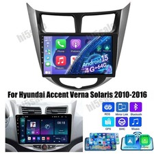 64g Android15 Car Radio Stereo Gps Wifi Carplay For Hyundai Accent Verna Solaris