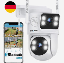 GENBOLT WLAN Überwachungskamera Aussen Mit Poe, Dual Lens Überwachungskamera