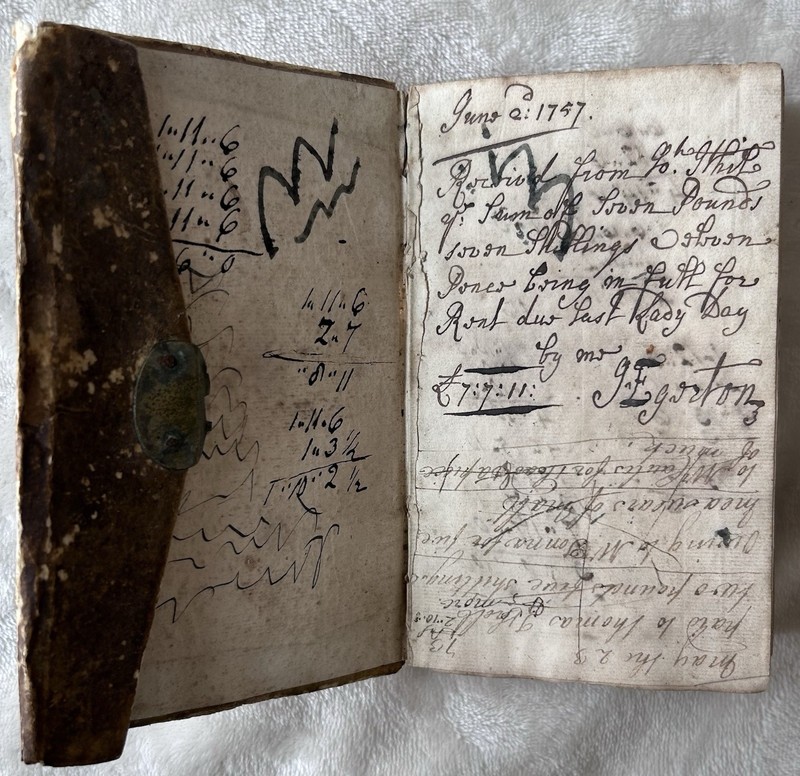 18th Century "Colonial America" J. Edgerton, Ledger with 94 Handwritten Pages