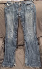 EUC Big Star Women's Sophie Low Rise Jeans, Size 30R, Distressed, FREE SHIP