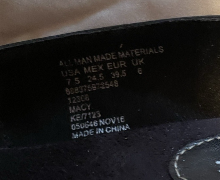 SAOLA Sandali donna con zeppa punta aperta 3 cinturini suola montagna misura 7 5 neri