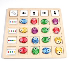 Children s Wooden Montessori Logic Color Educational Board Game Toy Gift