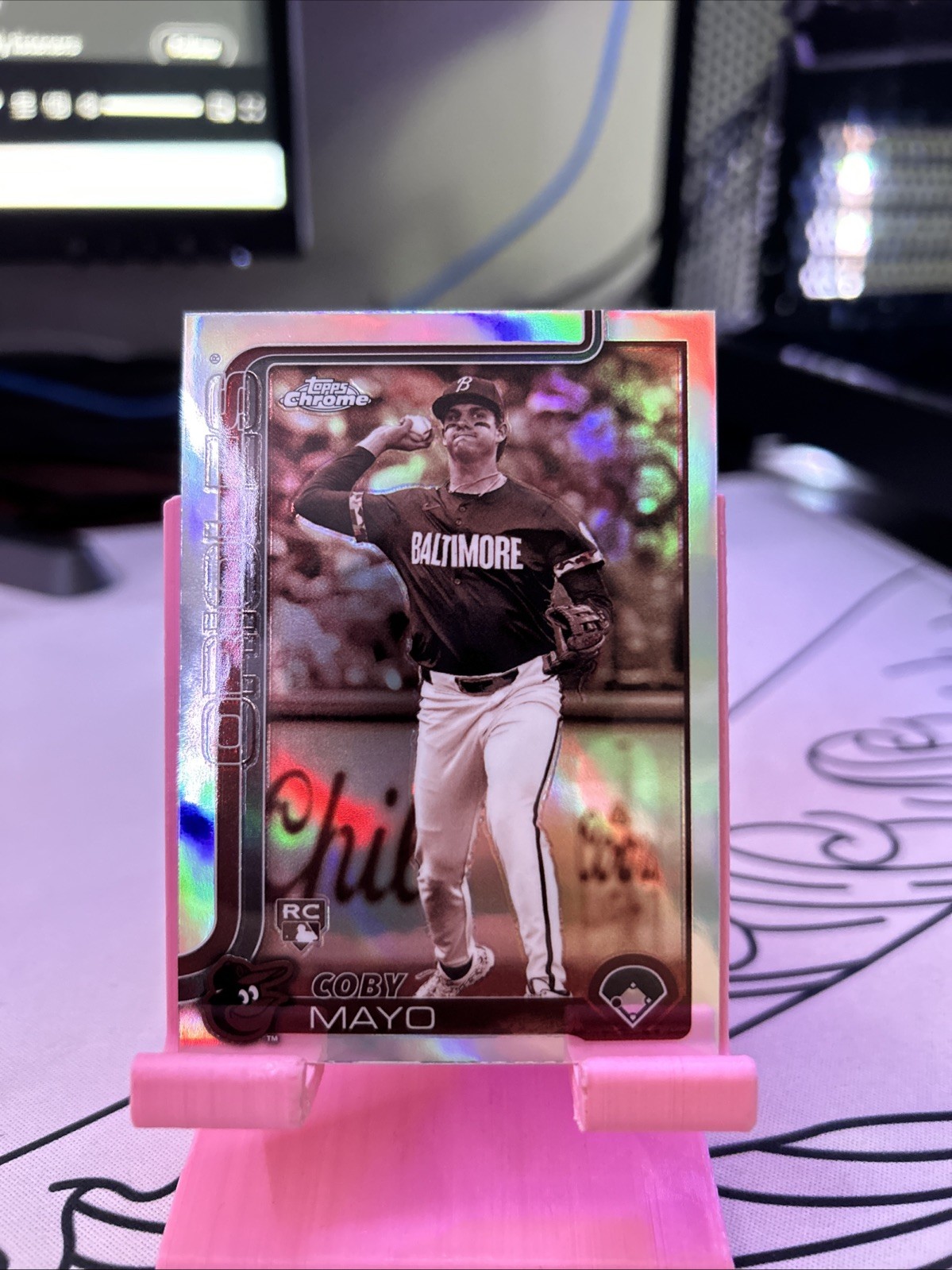 2025 Topps Chrome - Coby Mayo #120 Sepia Refractor (RC)