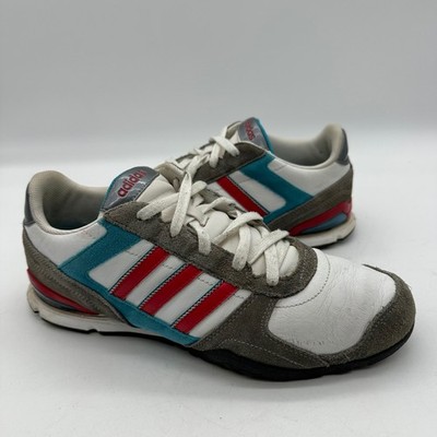 Adidas Tech 059507 Mens Size 10 Vintage White Vivid Red Teal 2007 Running Shoes